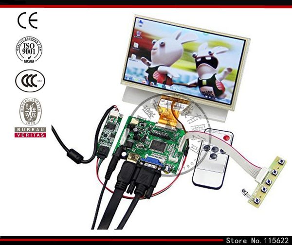 

7 inches raspberry pi lcd touch screen display tft monitor with touchscreen kit hdmi vga input driver board