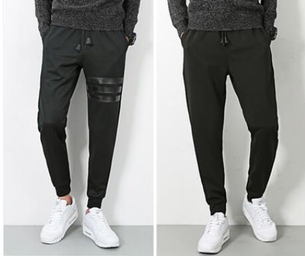 

han edition men's trousers in the spring of 2017 the new tide joker slacks tide boys sweatpants men haroun pants in winter, Black