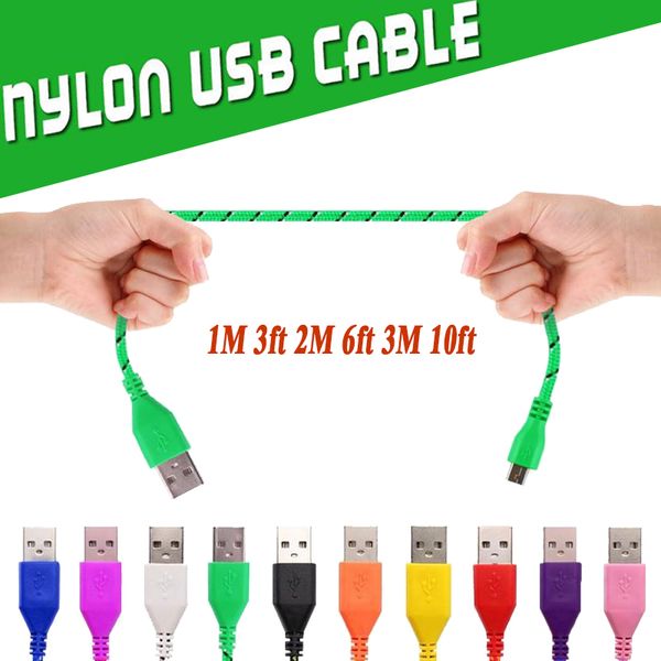 

Нейлон плетеный Micro USB кабель для зарядки адаптер синхронизации данных высокая ск