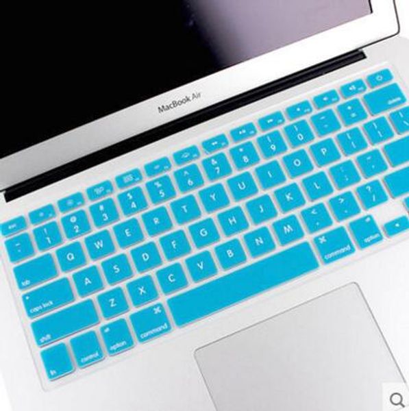 Alemão Russo Francês Árabe Espanhol Teclado Teclado Tampa Clear Silicone Borracha para MacBook Pro Air 13 15 17 polegadas US EU Versão