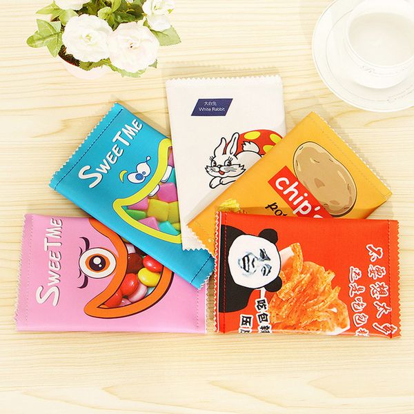 

wholesale- creative chips school pencil case cute pu leather pen bag kawaii stationery pouch office school supplies