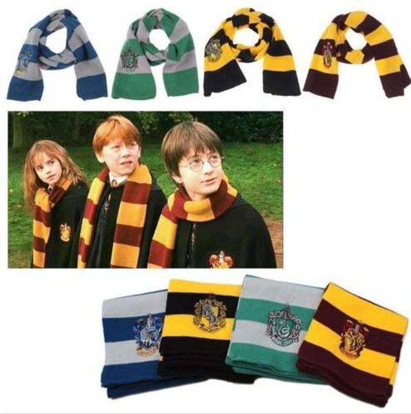 

harry potter scarf gryffindor school striped scarfs gryffindor scarves harry potter hufflepuff cosplay scarfs kka2745, Red;brown