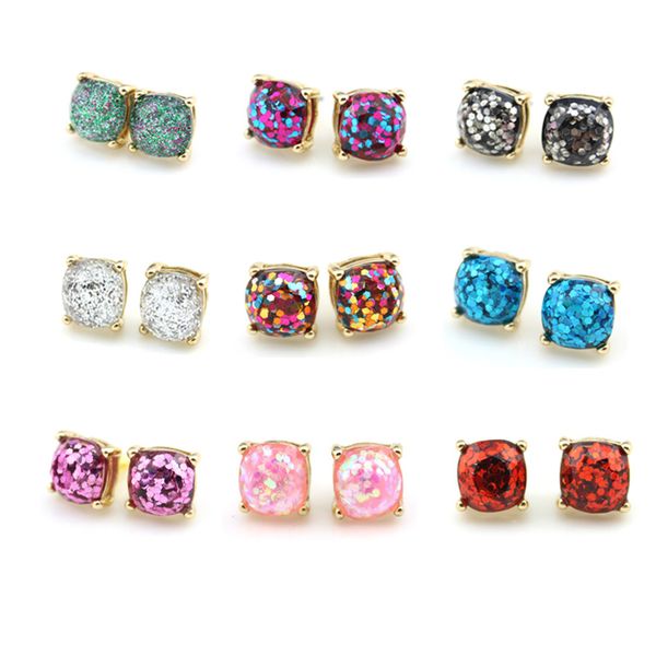 

Kate tyle new york opal glitter tud gold rainbow quare glitter tud earring 2017 women fa hion jewelry opal pade earring