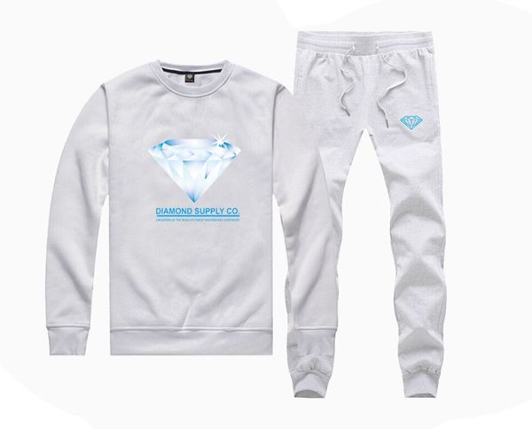 

h50997415 tracksuits diamond supply sweatshirts +pants men and women fleece lined hip hop print hoodies s-5xl, Gray