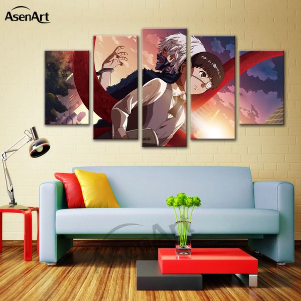 

wall art cartoon the tokyo ghoul canvas painting printed poster for living room home decorative framed ready to hang dropshipping