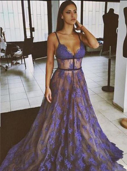 

lavender lace prom dresses long 2017 see through arabia homecoming maxi gowns sheer party dress for graduation gown, Black