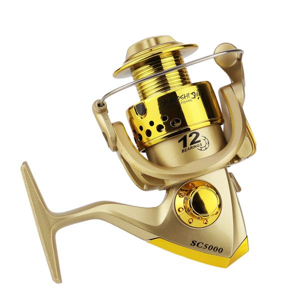 

2017 Mew Plastic Electroplating Head Fishing Reel Casting Rod Wheel 12BB Spinning Reels 1000-7000 Folding Rocker