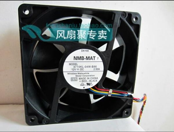 Orijinal NMB 4715KL-04W-B86 12 cm 2.5A D6168 120 * 120 * 38mm dört satır fan ile D7986 12 V