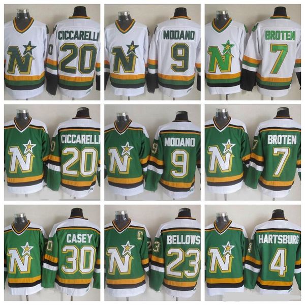 

Wholesale Dallas Stars Hockey 9 Mike Modano 20 Dino Ciccarelli 7 Neal Broten 23 Brian Bellows 4 Craig Hartsburg 30 Jon Casey Jersey