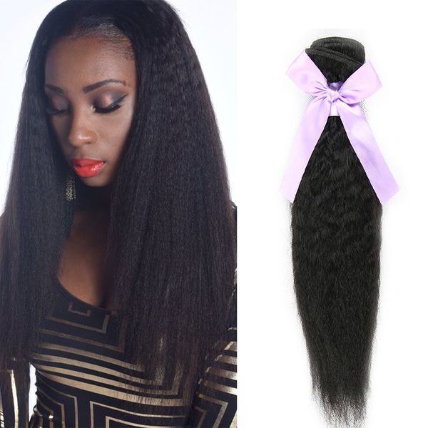 Kinky Straight Brazilian Virgin Hair Human Hair Weave Bundles
