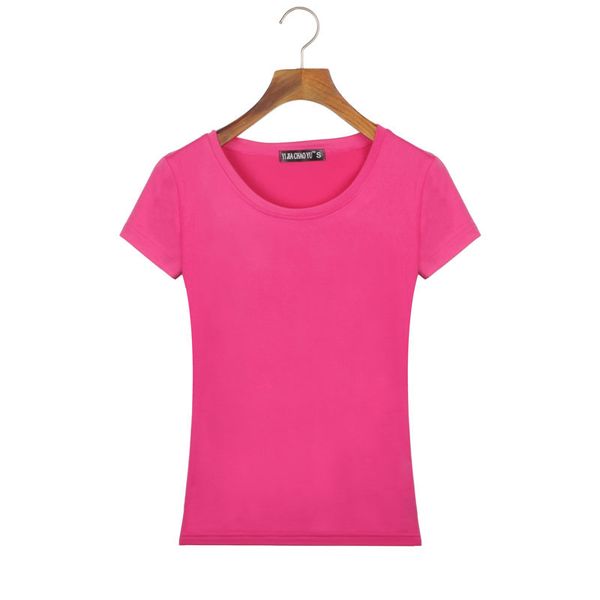 

wholesale- 2017 summer style women basic t shirt slim fit cotton crew neck short sleeve casual t-shirt china clothes harajuku, White