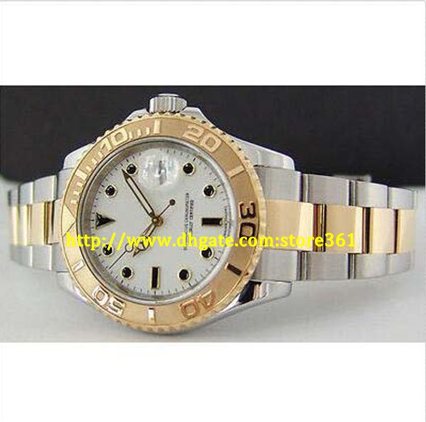 

store361 new arrive watches 18kt gold ss 40mm white dial 16623, Slivery;brown