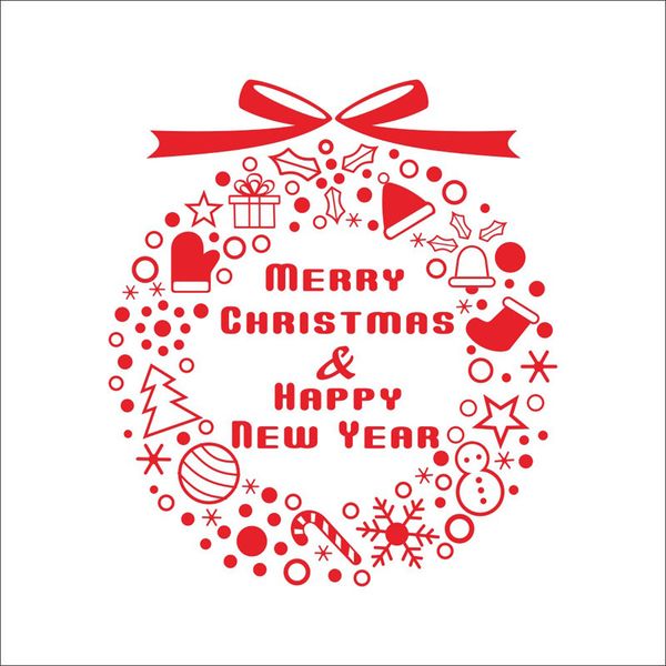 

wholesale new snow flower christmas wall stickers bell christmas tree festive party supplies wallpaper ing