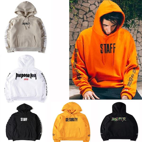 

wholesale- justin bieber world tour series hoodies and sweatshirts bieber same hoodie women 2017 hip hop tracksuit men purpose tour jumpers, Black