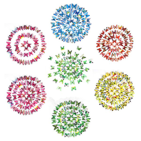 

3d butterfly wall stickers 12pcs decals home decor for fridge kitchen room living room home decoration 2000pcs ib204