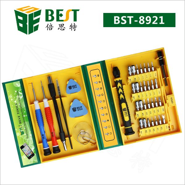 

bst-8921 screwdriver 38 in 1 screwdriver set screwdriver kit phone opening repair tool for mobile phone, pc, laptop