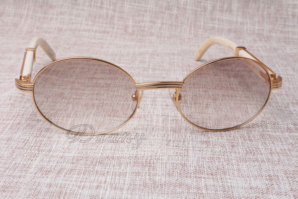 

natural sunglasses black horn eyeglasses round 7550178 eyewear cattle leg horns men and women 55-22-135mm glasess straight size: sungla snvu, Slivery;brown