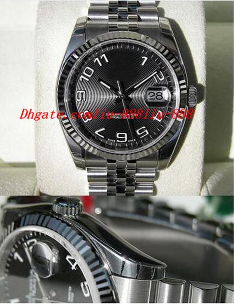 

Luxury watche aaa luxury apphire 116234 18k white gold black concentric dial 36mm automatic men 039 watch watch