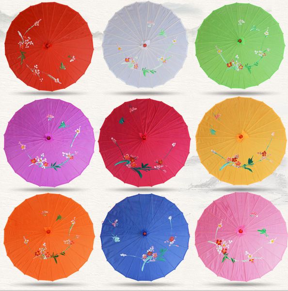 

10pcs/lot assorted colors wedding parasols silk parasol oriental bamboo parasol sun umbrellas bridal accessories floral pattern umbrella