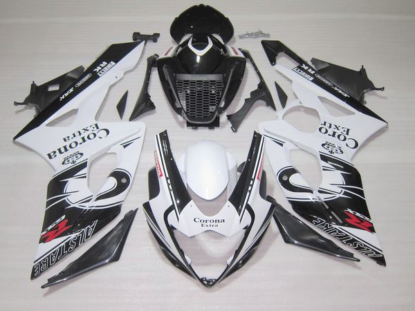 

injection mold fairing kit for suzuki gsxr 1000 2005 2006 white black fairings set gsxr1000 k5 05 06 ot28