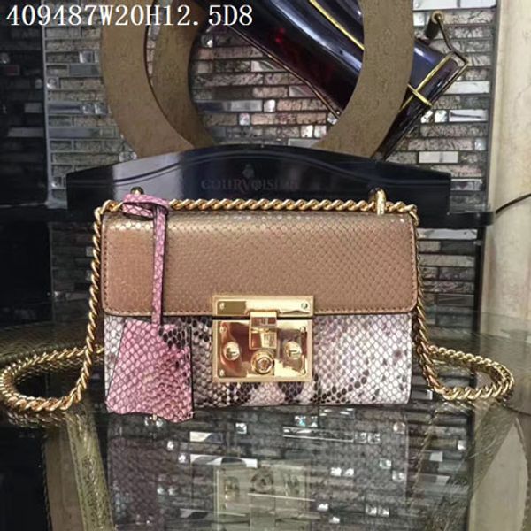 

europe&american leather cross body women serpentine 20cm small shoulder bags original leather and hardware with box perfect all leather