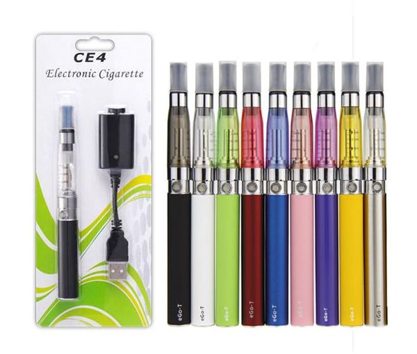 

eGo CE4 Starter Kit Electronic cigarette e cig kit 650mah 900mah 1100mah Ce4 Tank EGO-T battery blister Clearomizer Vape E-cigarette kit