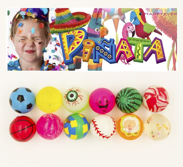 

wholesale-12pcs 32mm assorted high bounce rubber ball medium bouncy ball pinata fillers kids toy party favor bag gifts treat bag goody bag