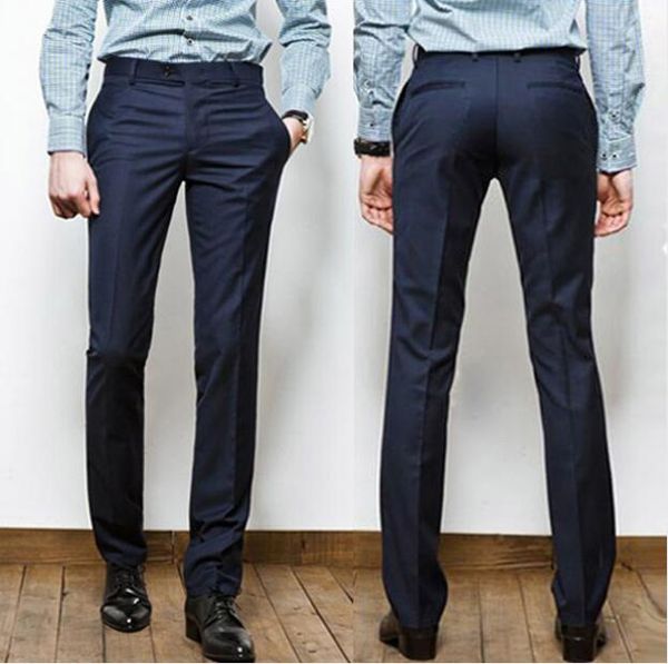 

wholesale- 2017 sell men fashion trousers slim men's western- style trouser navy blue, White;black