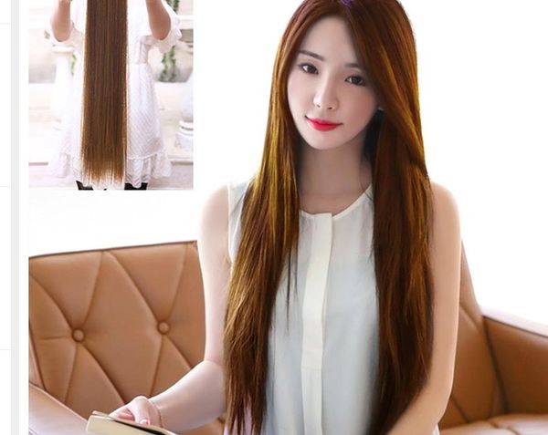 Woman Straight Hair Piece Korean Simulation Long Hair Woman Long