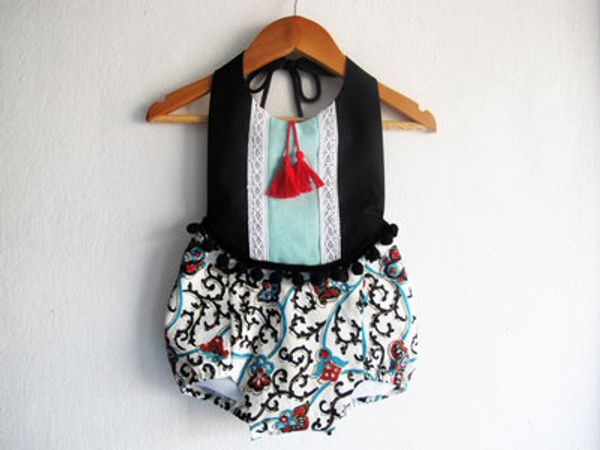 

2017 new summer baby girl lace floral rompers newborn infant child girl sweet clothes tassels strap lotus romper bodysuit jumpsuit, Blue