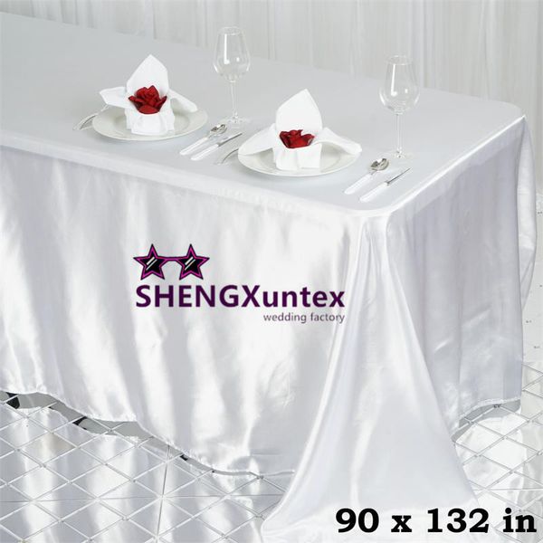 90 132 Rectangular Satin Table Cloth Wedding Decoration Round Plastic Tablecloth Holiday Linens From Searchtextile 87 04 Dhgate Com