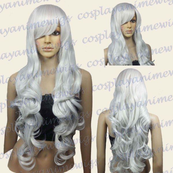 

80cm silvery white heat styleable curly long cosplay wigs 967_01a, Golden;white