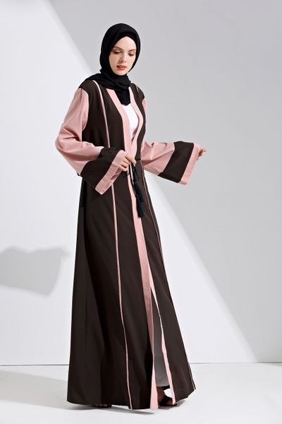 

factory price muslim women patchwork abaya dress factory price islamic women long sleeve party dress s-2xl, Red