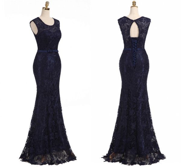 

lace navy blue 2020 real mother of the bride dresses jewel sleeveless mermaid plus size formal long women evening dresses party
