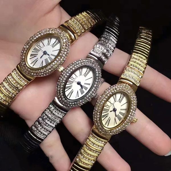 

gift fashion style women watches diamonds bezel roman numerals dial brand luxury watch quartz wristwatches for lady gift rolejes, Slivery;brown