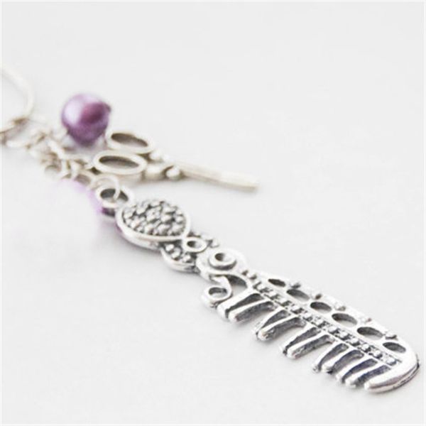Hairdresser Gift Beauty School Gift Hair Brush Keychain