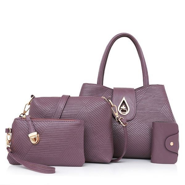 

2017 962# set luxurious handbags crossbody pcs bag sale shoulder bag 4 bags bags women single composite imkfr, Red;black