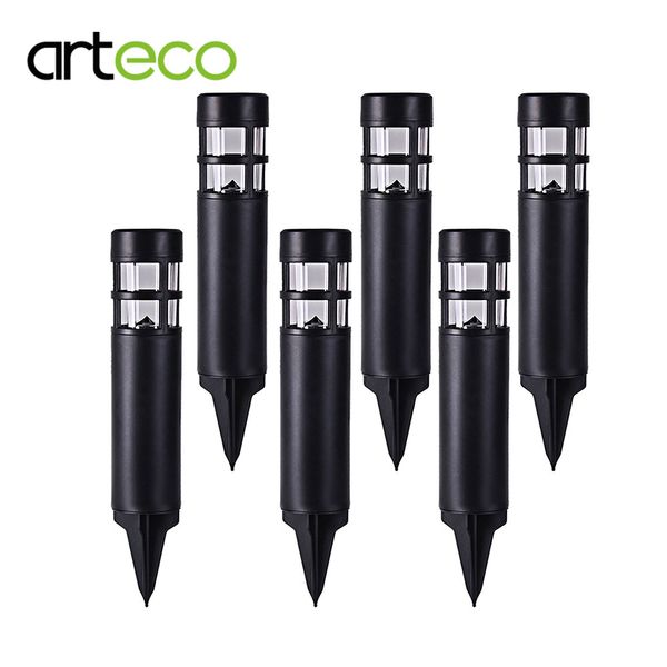 6 Mini Bolardo Luces Solares