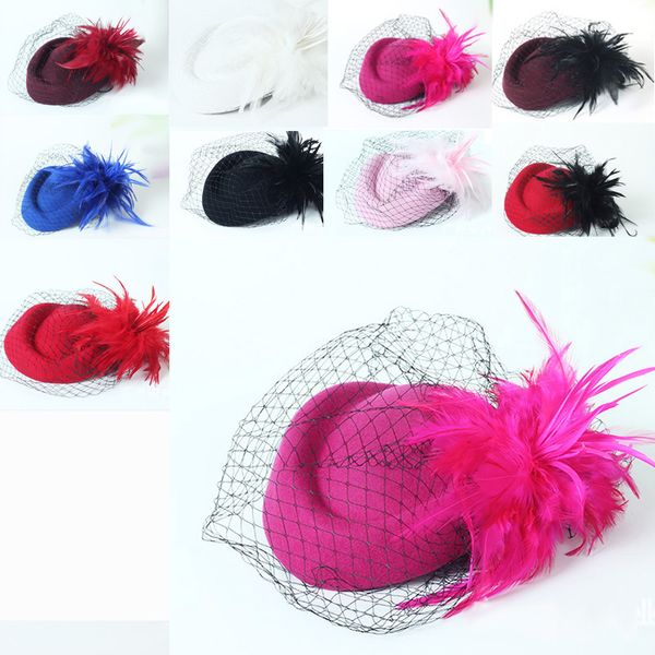 Bridal Cage Veil Fascinator Fashion Hats Wedding Guest Hair