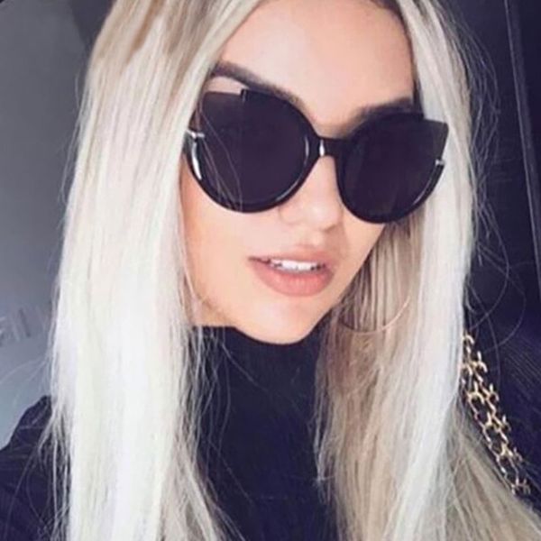

aloz micc brand sunglasses women cat eye designer sunglasses vintage glasses uv400 oculos de sol a100, White;black