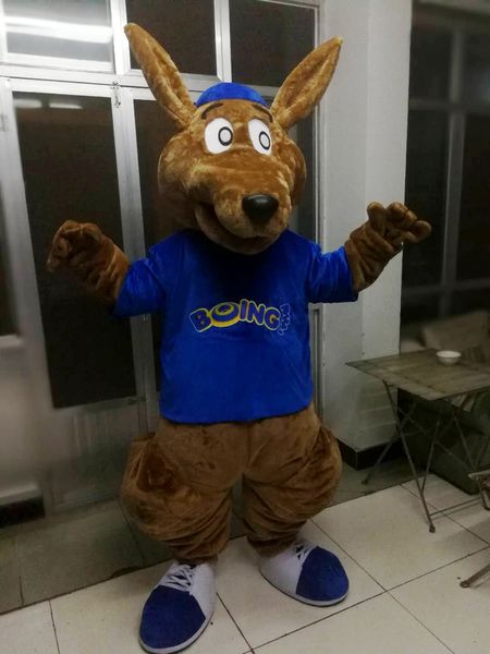 

high-quality real pictures kangaroo mascot costume mascot cartoon character costume size ing, Red;yellow