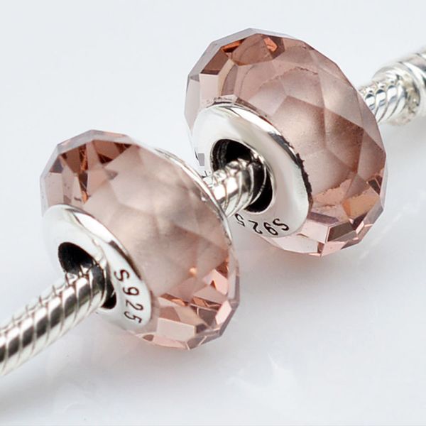 EDELL 925 gioielli in argento sterling lampwork perline sfuse ciondoli perline di vetro europeo adatto per bracciali braccialetto gioielli fai da te