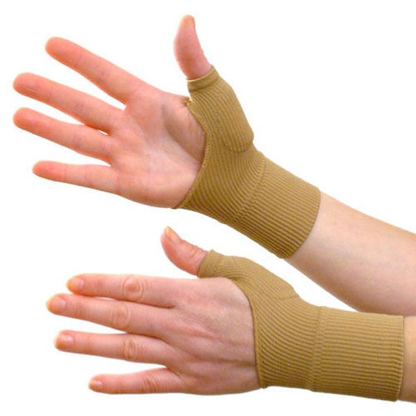 1 Paar Arthritis-Handschuhe, Massage, medizinisches Handgelenk, Daumen, Hände, Spica-Schiene, Stützklammer, Stabilisator, Arthritis, beige Farben