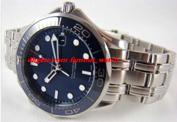 

new fashion luxury stainless steel bracelet new ceramic bezel blue automatic watch ref. 212.30.41.20.03.001 41mm mechanical, Slivery;brown