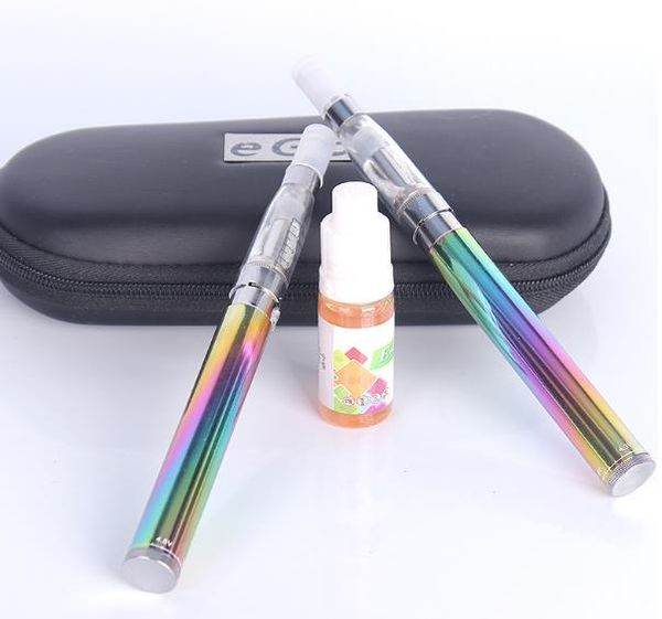 Pacchetto portatile confezione sigaretta elettronica a stelo singolo arcobaleno EGO ausiliari per smettere di fumare fumo di vapore