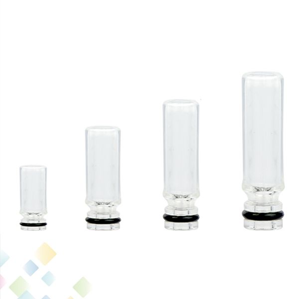 

Glass Drip Tip Borosilicate Glass 510 Ego drip tips 4 Types mouthpiece Clear Glass fit 510 Electronic Cigarette Atomizers DHL Free