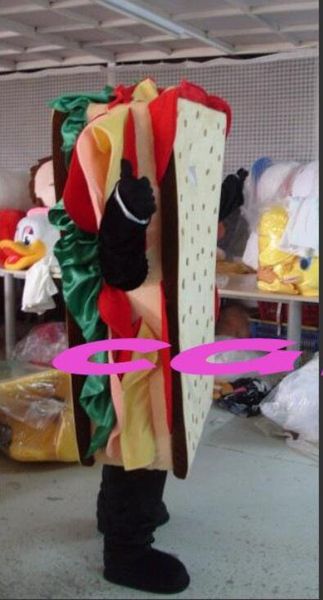 

sandwich mascot costume size ing, Red;yellow