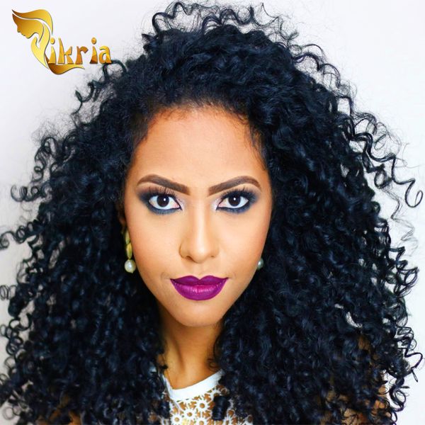 

deep curly brazilian malaysian virgin human hair full lace wig bleached knots peruvian indian human hair lace front wigs, Black;brown