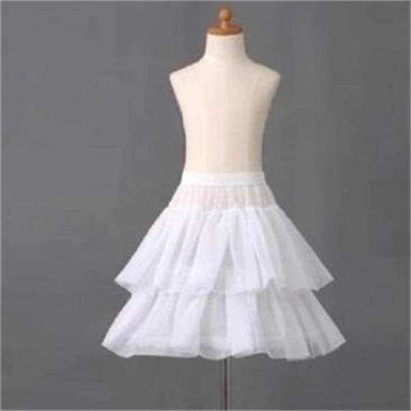 

совершенно новые дети юбки белый 1 обруч 2 слоя маленькие девочки / дети кринолин с оборками девушки цветка платье формальный нижняя юбка, White;red