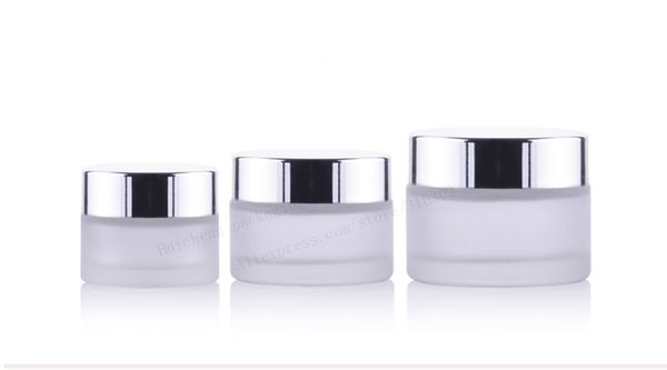 

20 x new fro t gla make up cream jar pot container with uv hining ilver cap and white pad 15g 30g 50g